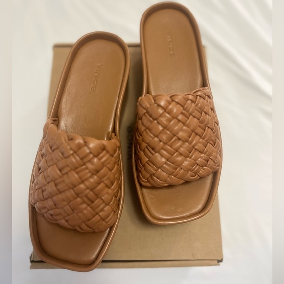 VINCE Mari Wedge Sandals in Tan - Picture 4 of 14